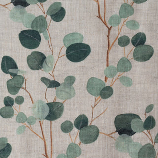 Unwashed Eucalyptus on Light Natural Linen Fabric 185 g/sq.m - Linen Tales 
