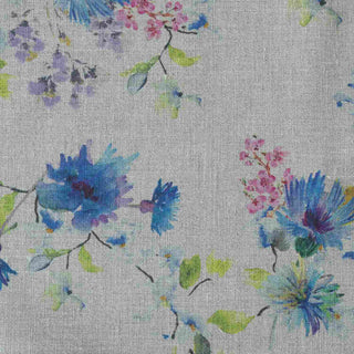 Unwashed Flowers on Light Natural Linen Fabric 185 g/sq.m - Linen Tales 