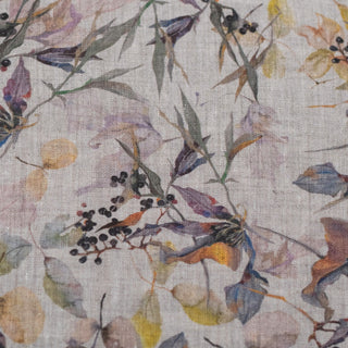 Unwashed Meadow on Light Natural Linen Fabric 185 g/sq.m - Linen Tales 