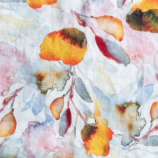 Unwashed Orange Flow Linen Fabric 185 g/sq.m - Linen Tales 