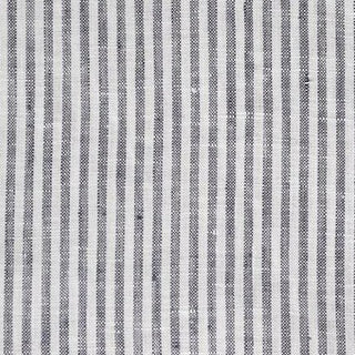 Unwashed Thin Black Stripes Linen Fabric 240 g/sq.m - Linen Tales 