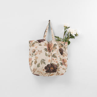 Vintage Roses Linen Big Bag - Linen Tales 1