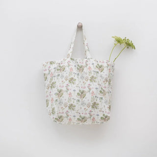 White Botany Linen Big Bag - Linen Tales 