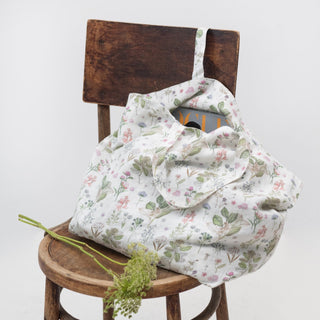 White Botany Linen Big Bag - Linen Tales 