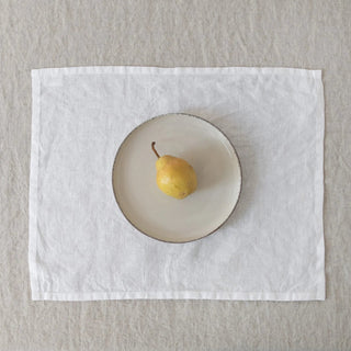 White Lightweight Linen Placemat - Linen Tales 