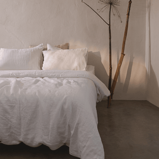White Linen Duvet Cover Set - Linen Tales 