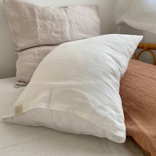 White Linen Pillowcase - Linen Tales 
