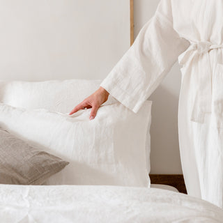 White Waffle Bathrobe & Towel Bundle - Linen Tales 9