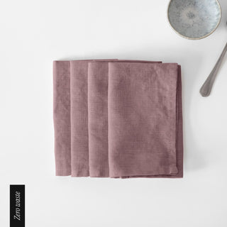 Zero Waste Ashes of Roses Linen Napkins Set of 4 - Linen Tales 