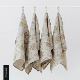 Zero Waste Botany Linen Kitchen Towels Set of 4 - Linen Tales 
