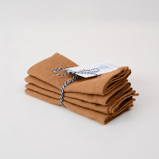 Zero Waste Clay Linen Napkins Set of 4 - Linen Tales 