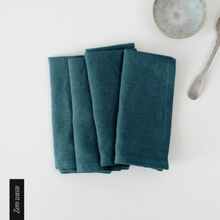 Zero Waste Deep Water Linen Napkins Set of 4 - Linen Tales 