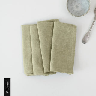 Zero Waste Sage Linen Napkins Set of 4 - Linen Tales 